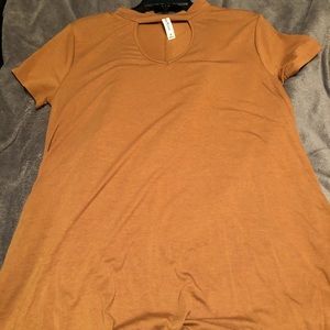 Short Sleeved Top with Cutout